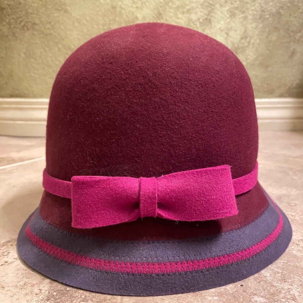 Fleet Street Cloche Hat 100% Wool Handmade